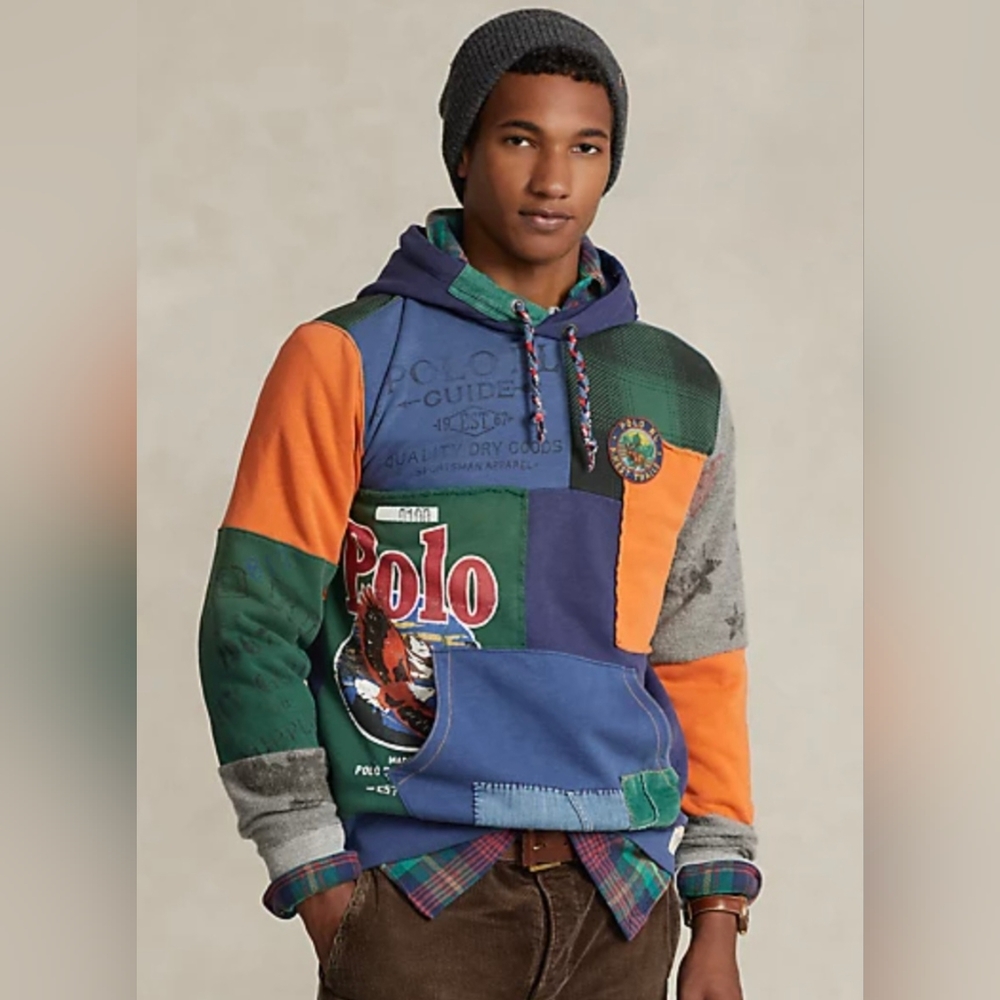 Patchwork Fleece Hoodie